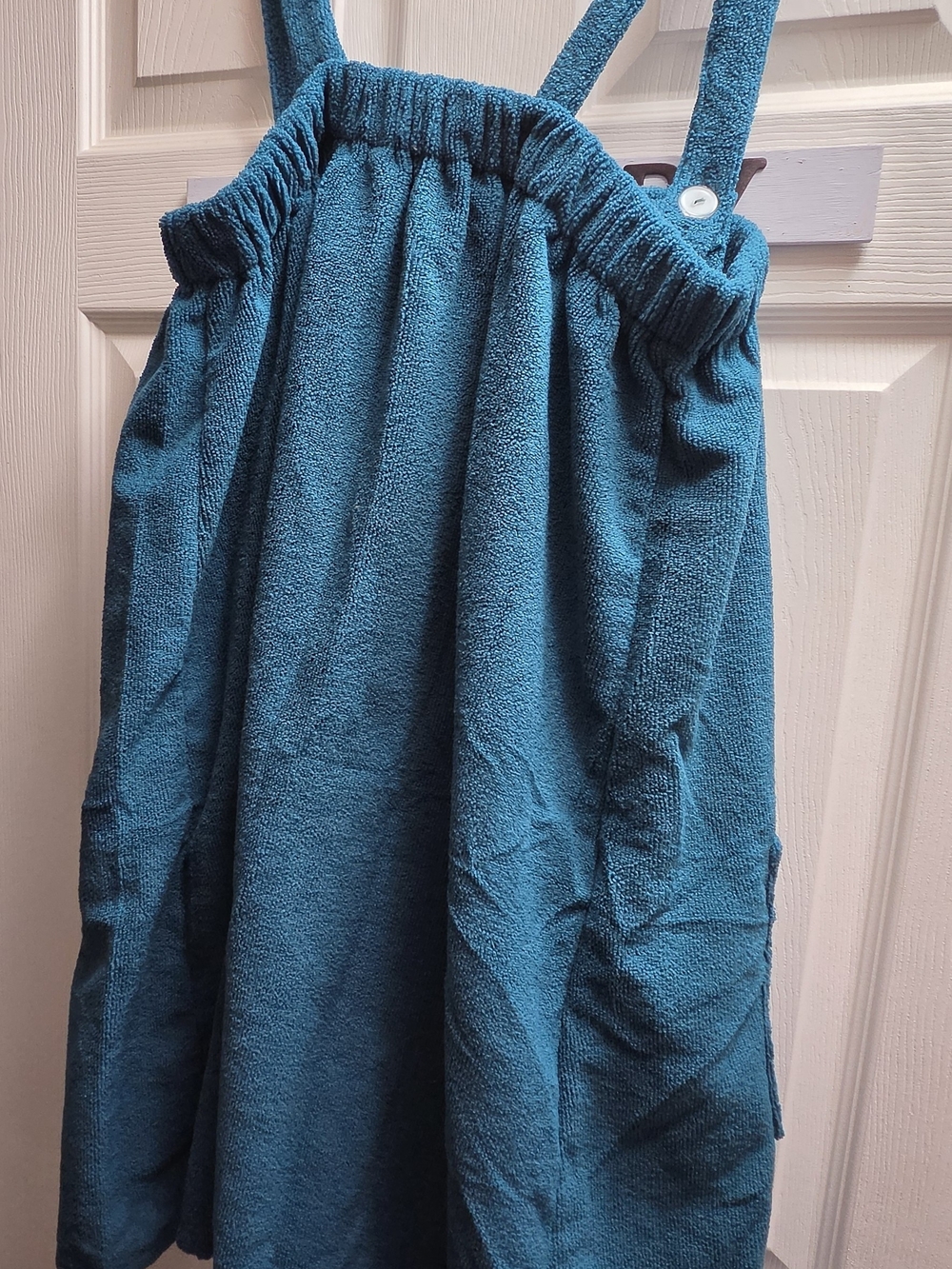 Teal Terry Cloth Pinafore Sundress